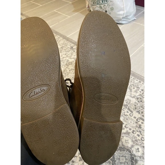 Clarks Men's Bushacre Beeswax Brown Leather Chukka Boot Size 10 - Picture 4 of 6